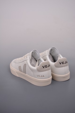 Veja Campo Chrome Free Low 'White / Red / Silver' view 2