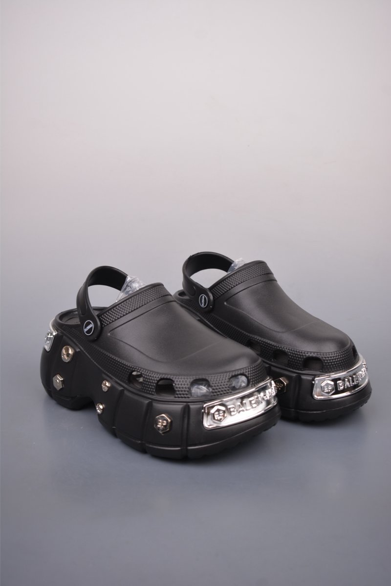 Balenciaga x Crocs HardCrocs Sandal 'Black / Gold / Silver'