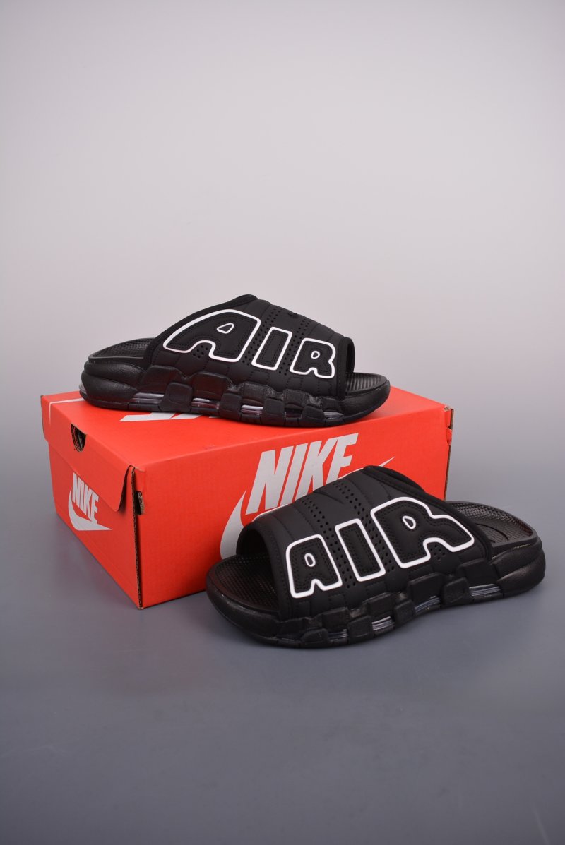 Nike Air More Uptempo Slide 'Black / White' view