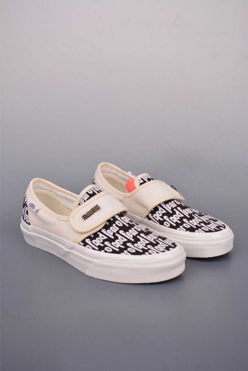 Fear Of God X Vans Slip-On 'Black / White'