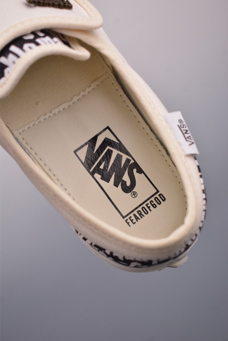 Fear Of God X Vans Slip-On 'Black / White' view