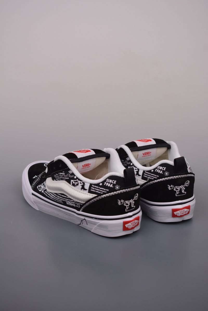 Hirono X Vans Knu Skool 'Black / White' view