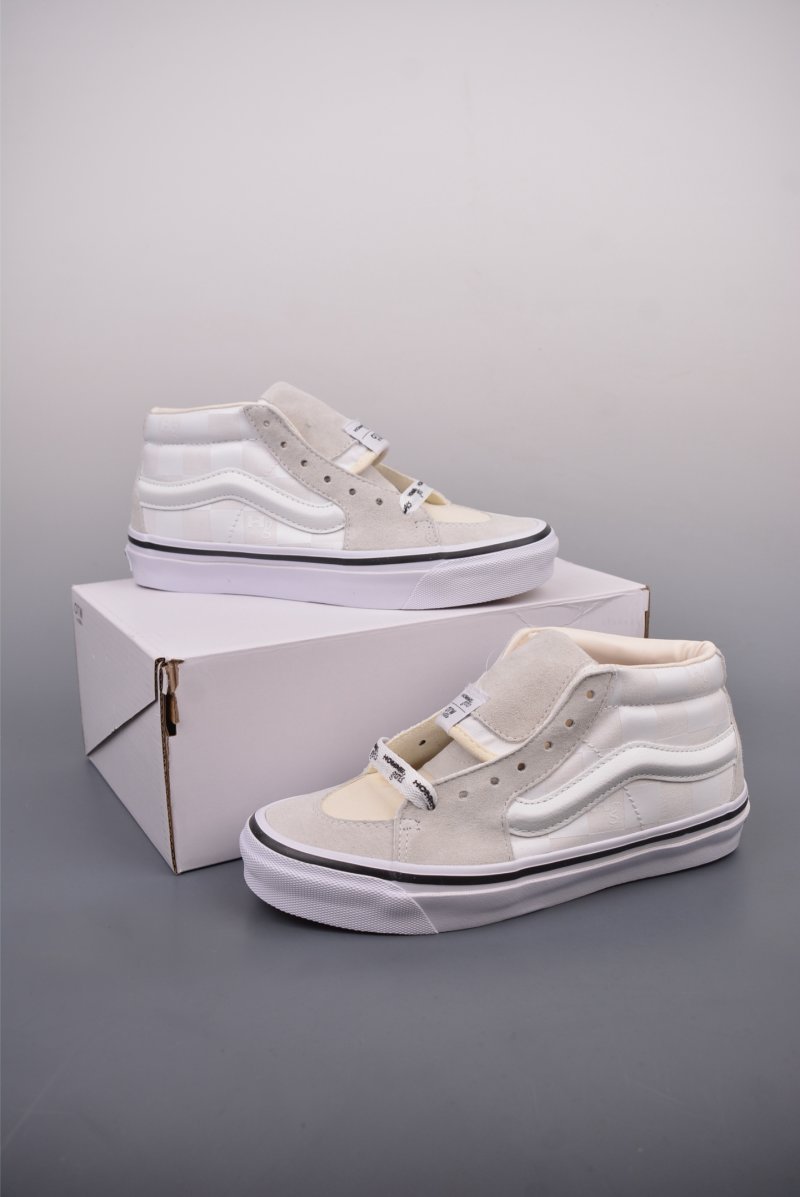 HommeGirls X Vans Sk8-Mid 'Black / White / Blue' view