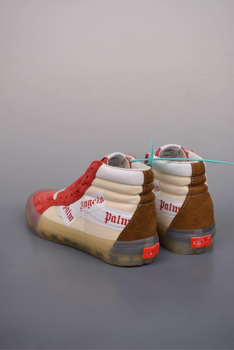 Palm Angels X Vans Sk8-Mid 'White / Brown / Red / Yellow' view