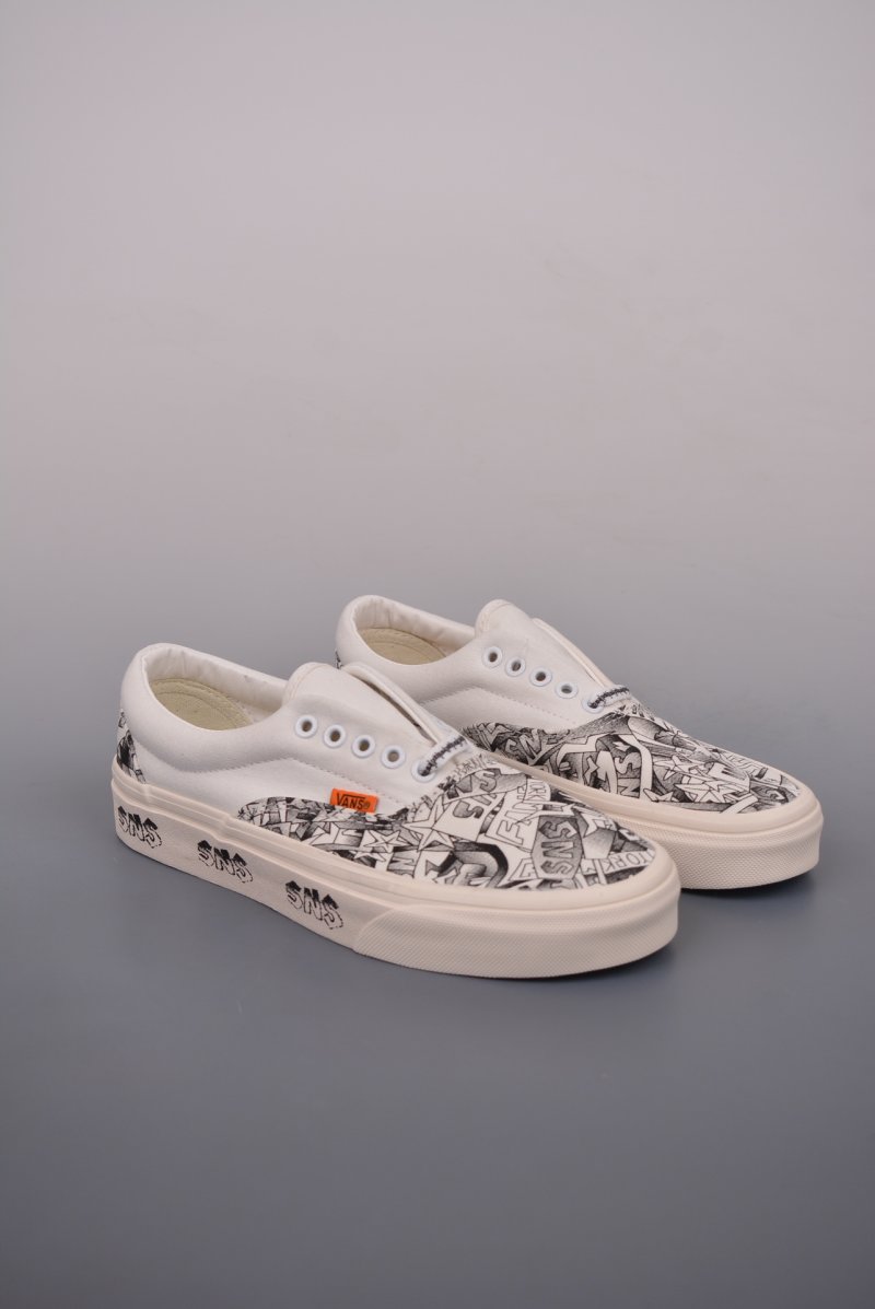 Sneakersnstuff LA X Vans Classic Slip-On LX 'White / Black / Blue'