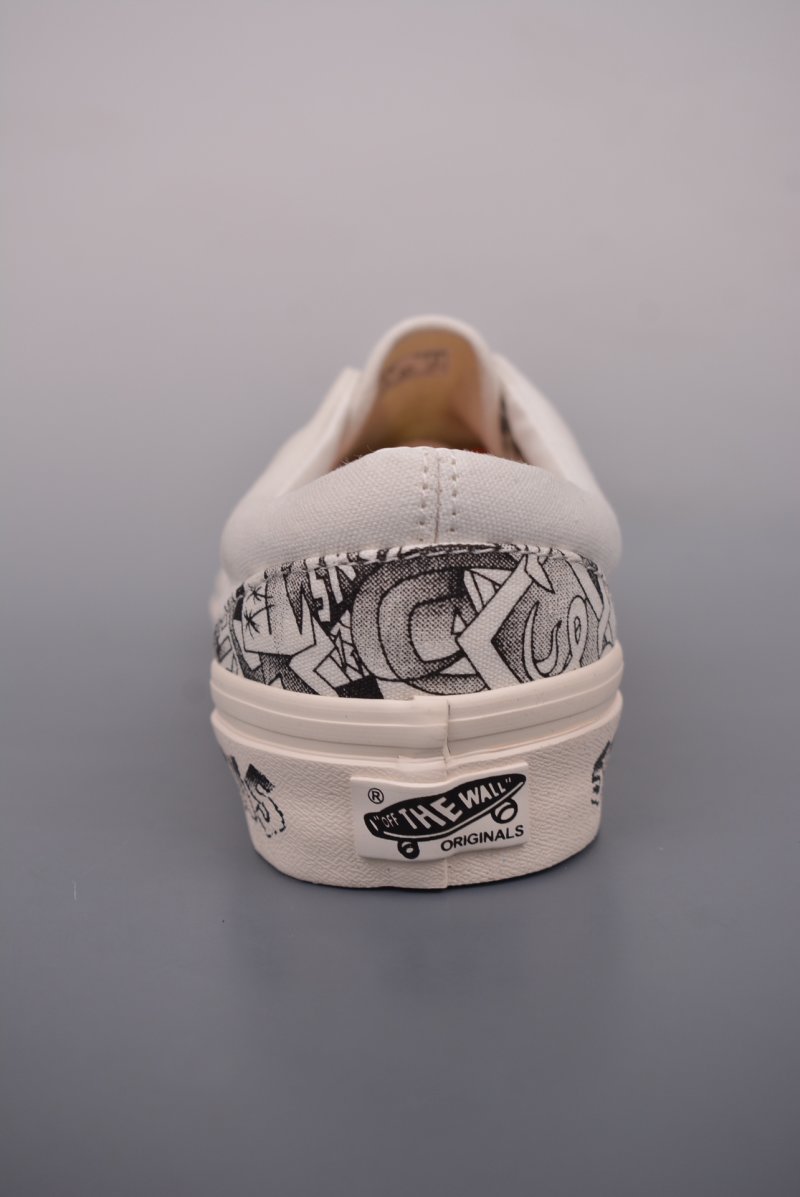 Sneakersnstuff LA X Vans Classic Slip-On LX 'White / Black / Blue' view