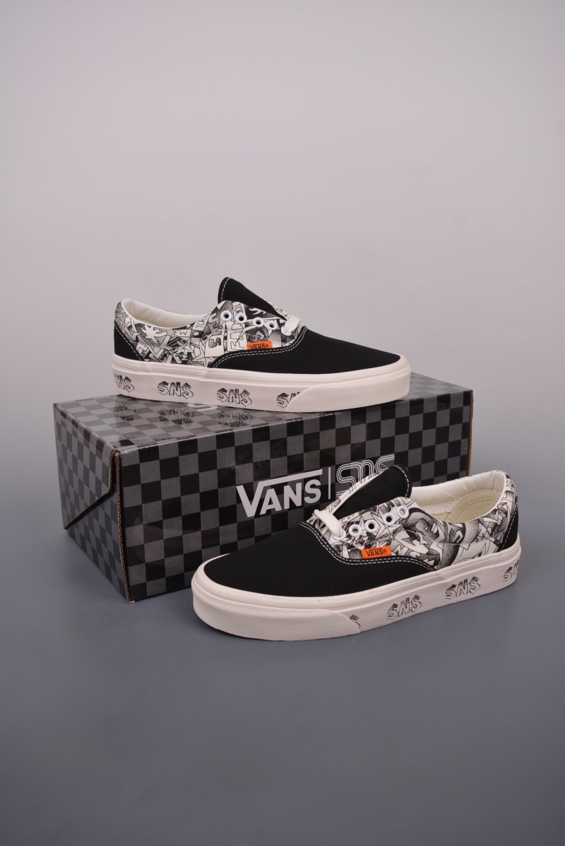 Sneakersnstuff LA X Vans Era LX 'White / Black / Blue' view