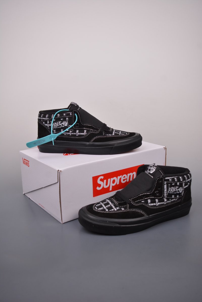 Supreme X Vans Half Cab Pro 'Black / White / Grey' view