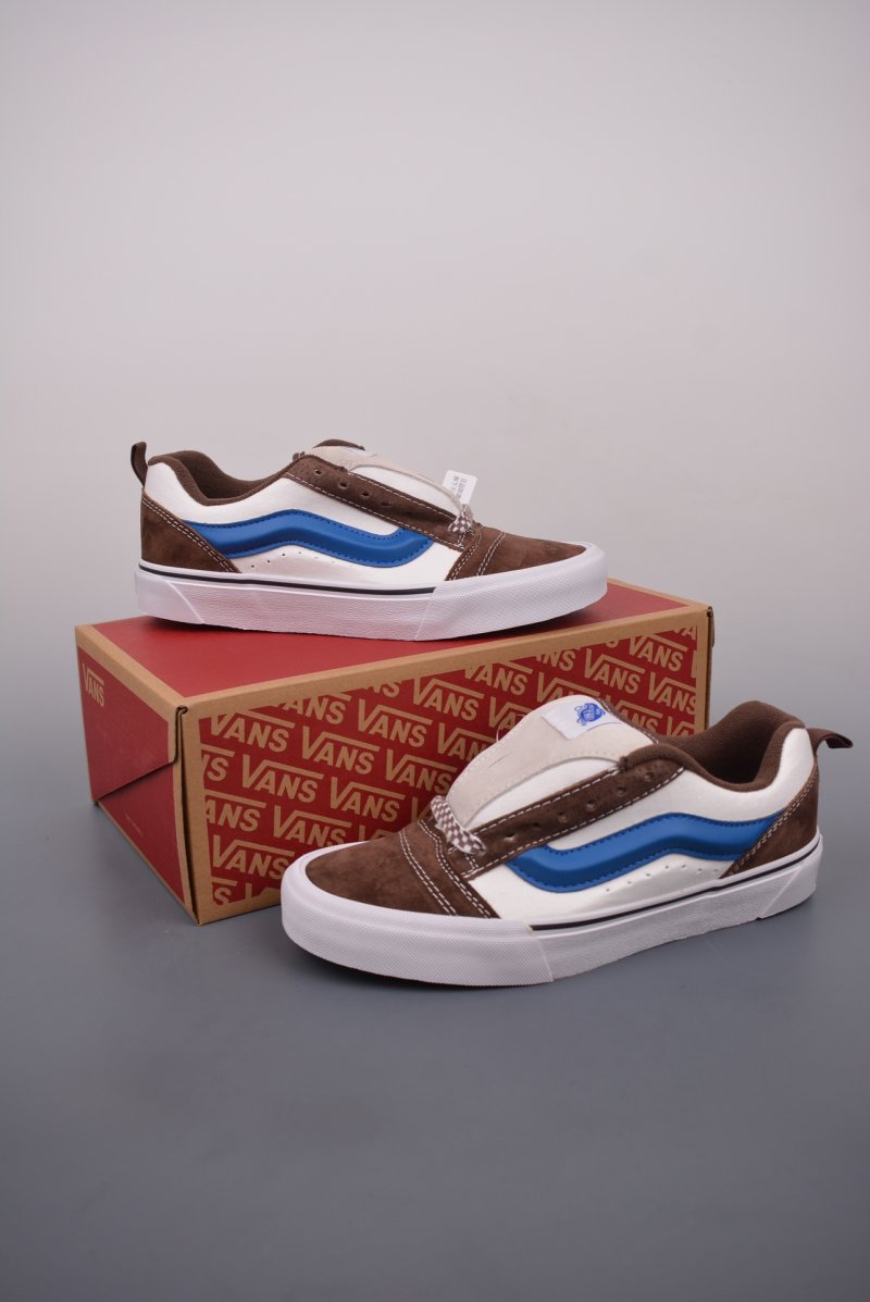 Vans Classics Knu Skool 'White / Brown / Blue' view