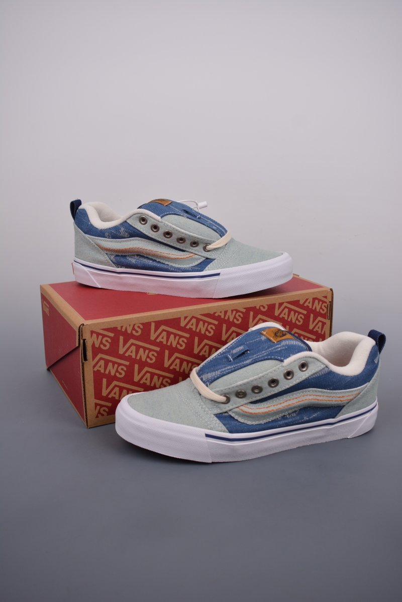 Vans Knu Skool Classics 'White / Blue / Brown' view