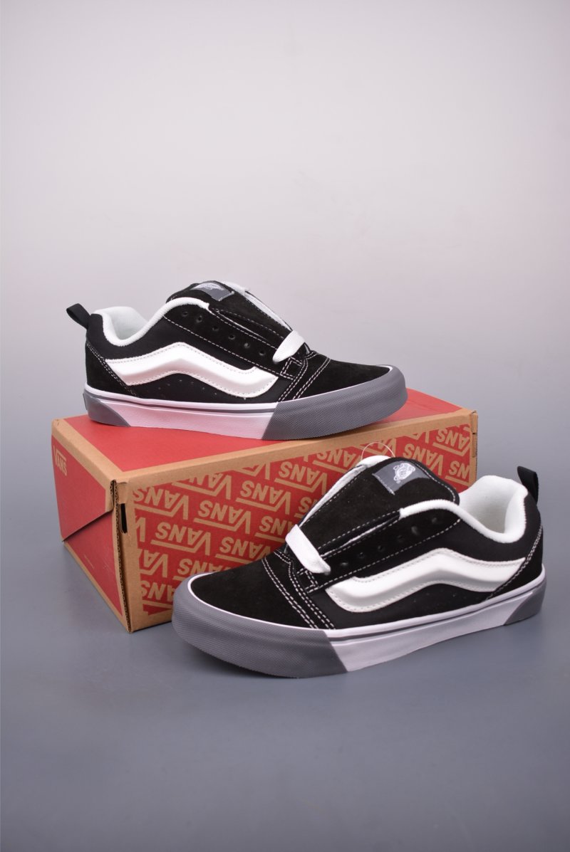 Vans Knu Skool Logo 'Black / White / Grey / Brown' view