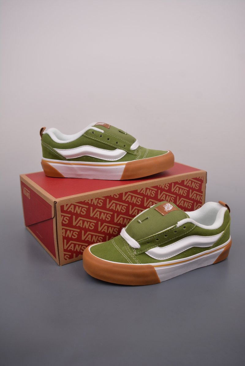 Vans Knu Skool Logo 'Brown / Green' view