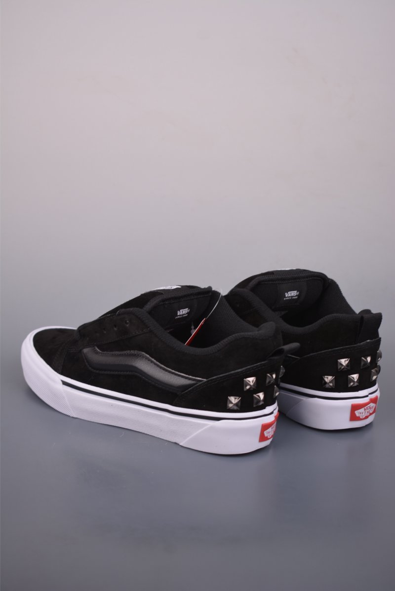 Vans Knu Skool Logo Studded 'Black / White' view