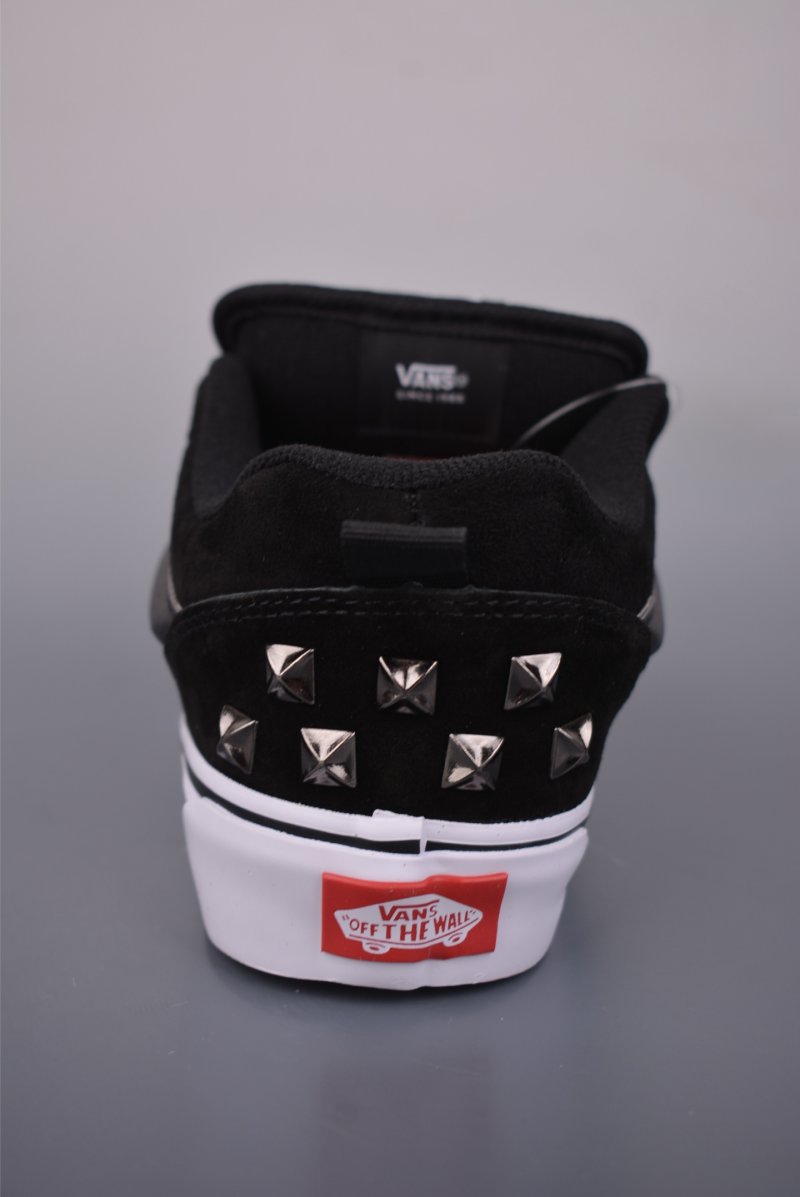Vans Knu Skool Logo Studded 'Black / White' view