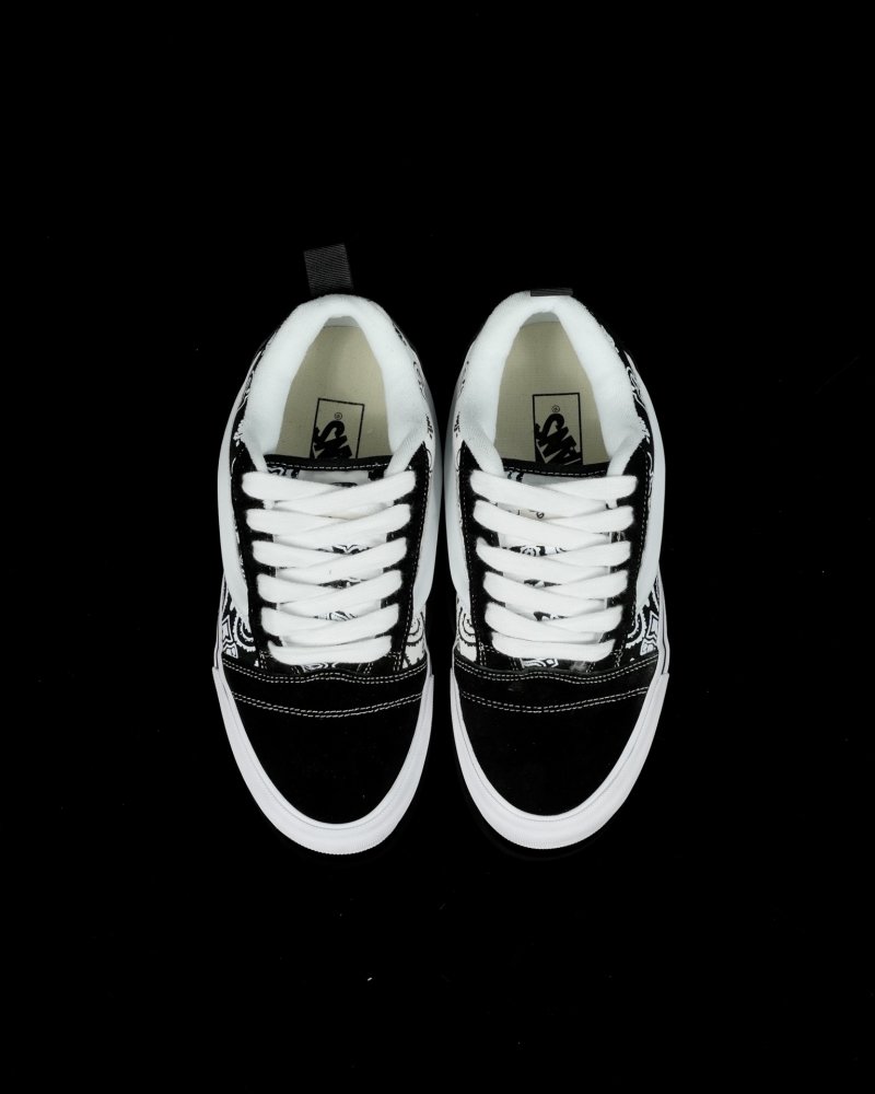 Vans Knu Skool Logo Graffiti 'Black / White' view