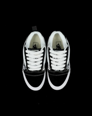 Vans Knu Skool Logo Graffiti 'Black / White' view 2