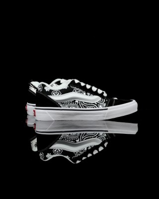 Vans Knu Skool Logo Graffiti 'Black / White' view 3