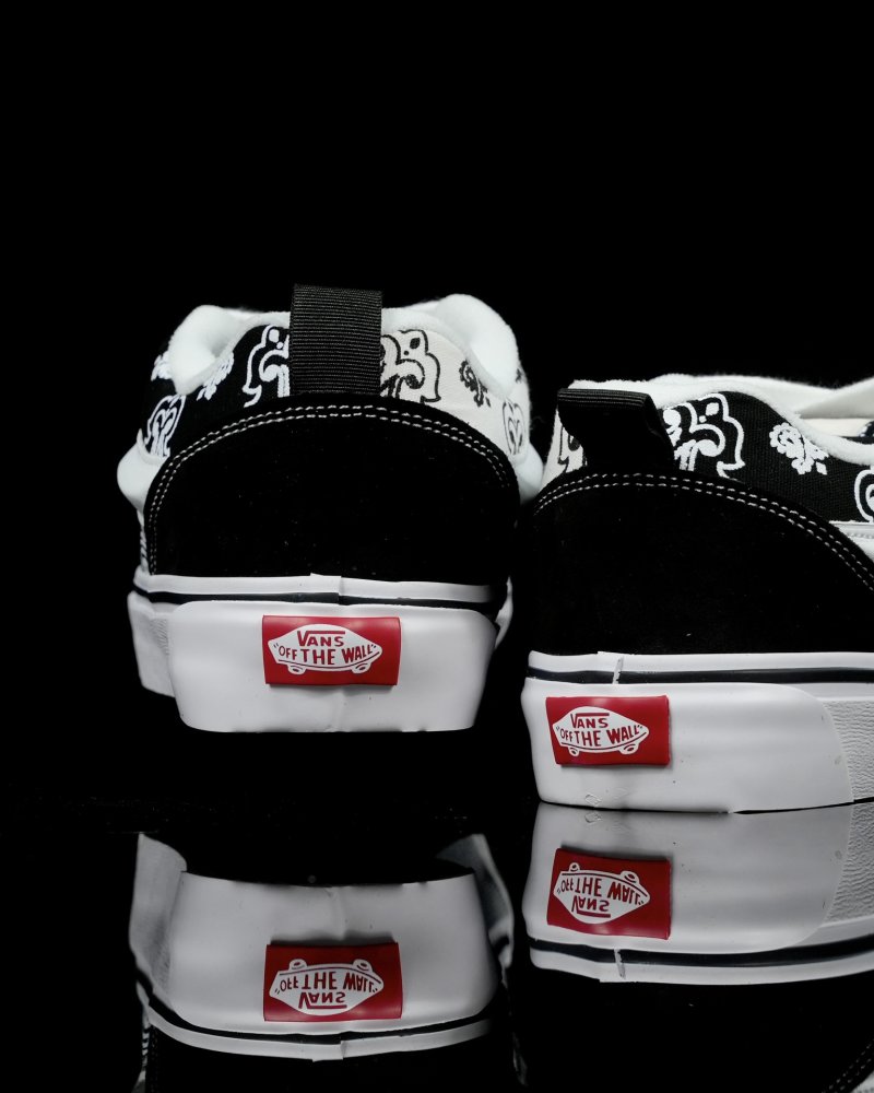 Vans Knu Skool Logo Graffiti 'Black / White' view