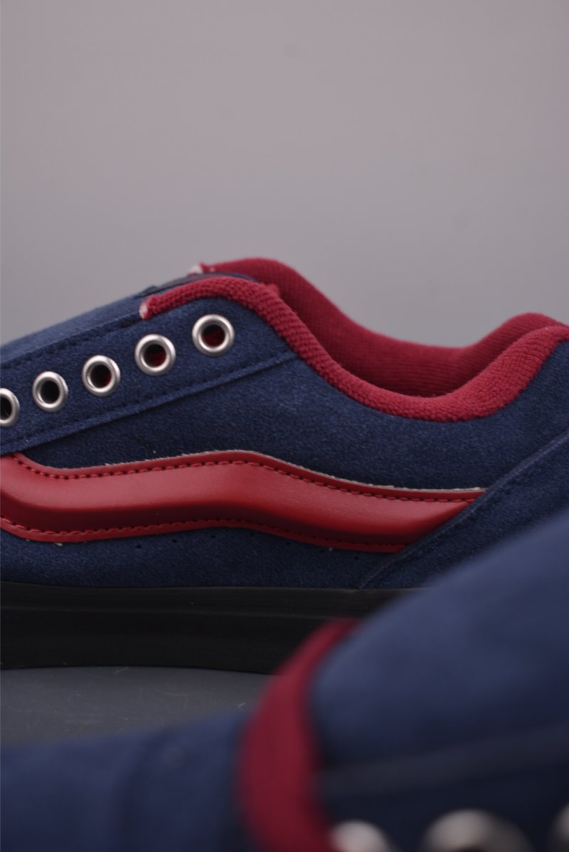 Vans Knu Skool Logo Studded 'Blue / Red' view