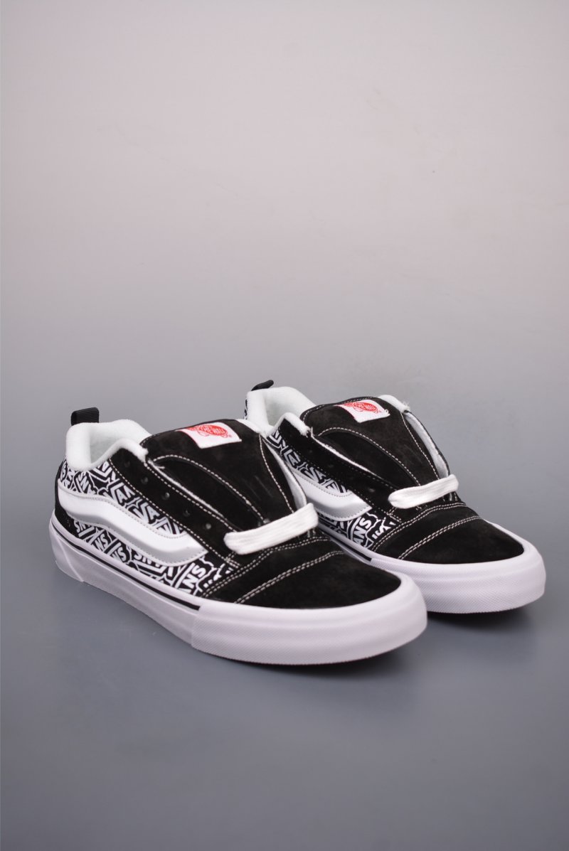 Vans Knu Skool Logo Graffiti 'Black / White' view
