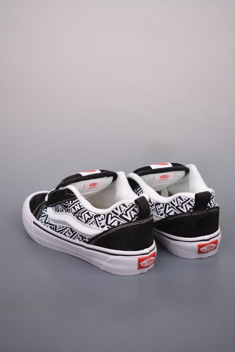 Vans Knu Skool Logo Graffiti 'Black / White' view