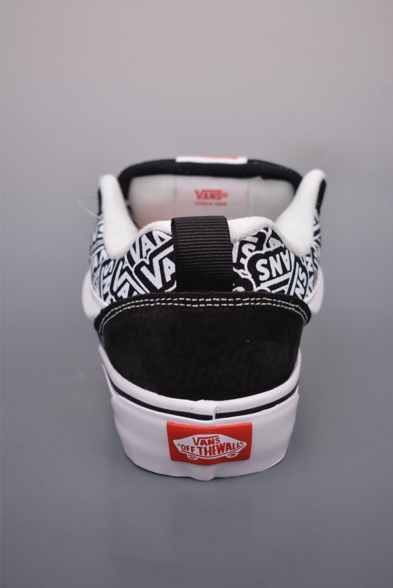 Vans Knu Skool Logo Graffiti 'Black / White' view
