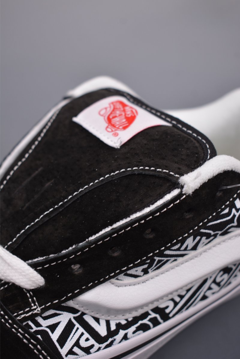 Vans Knu Skool Logo Graffiti 'Black / White' view