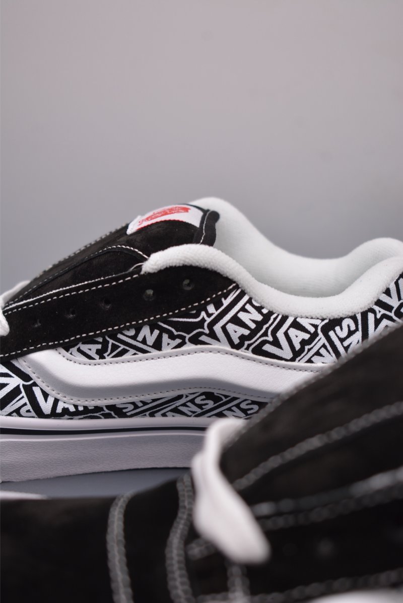 Vans Knu Skool Logo Graffiti 'Black / White' view