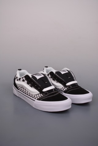 Vans Knu Skool Logo Checkerboard 'Black / White' view 1