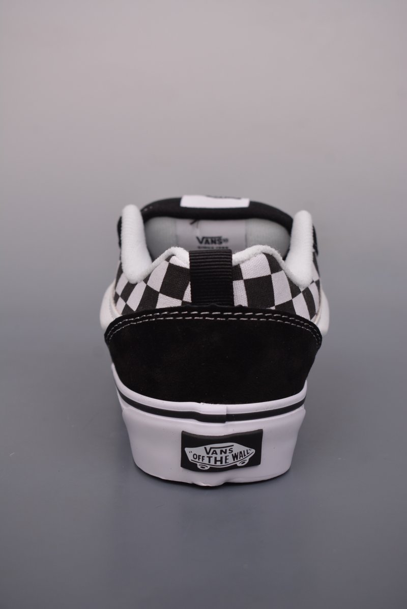 Vans Knu Skool Logo Checkerboard 'Black / White' view