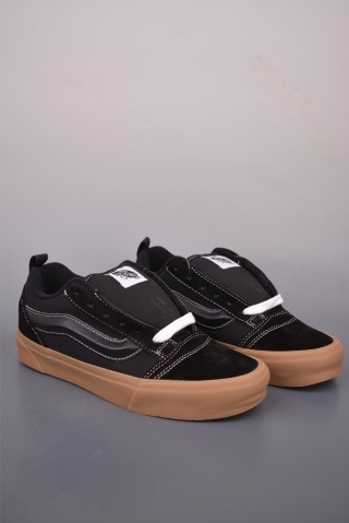Vans Knu Skool Logo 'Black / Brown' view 1
