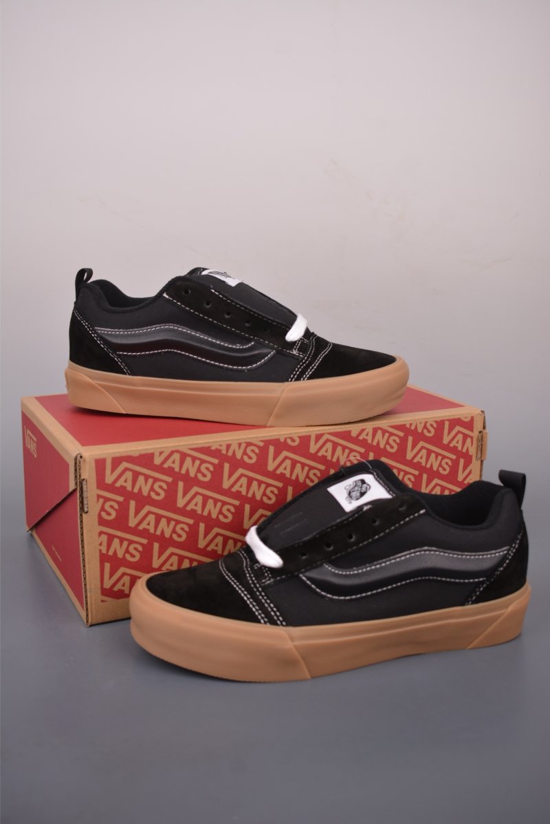 Vans Knu Skool Logo 'Black / Brown' view