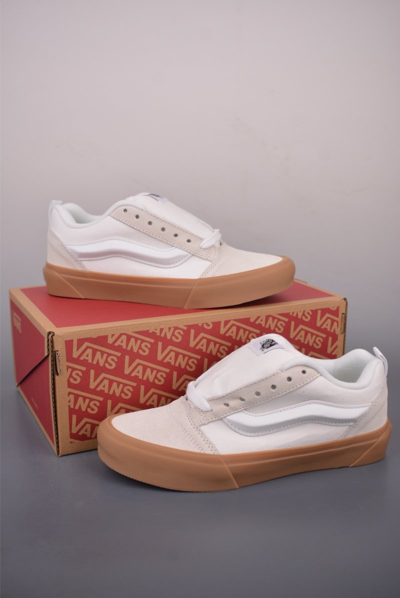 Vans Knu Skool Logo 'Cream / Brown' view