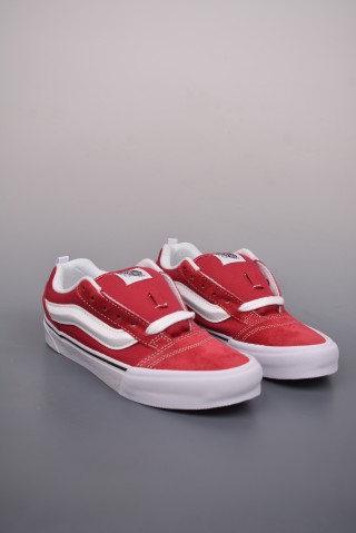 Vans Knu Skool Logo 'Burgundy / White' view 1