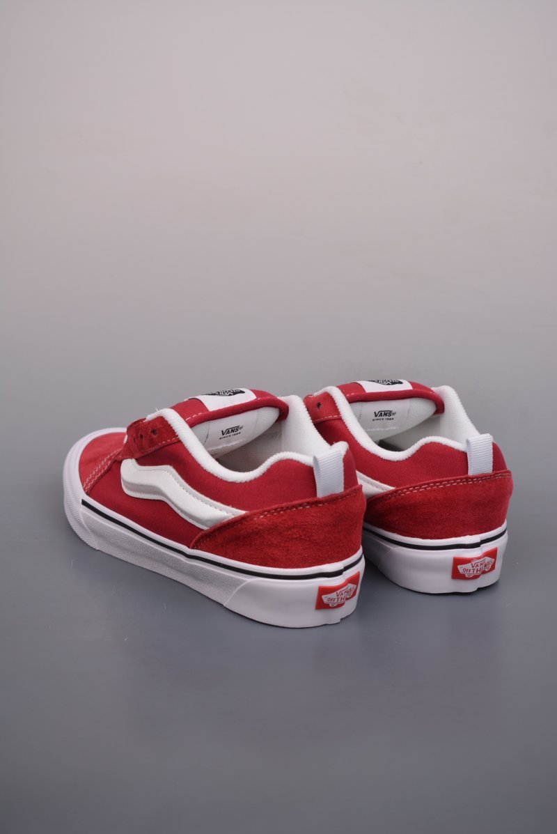 Vans Knu Skool Logo 'Burgundy / White' view
