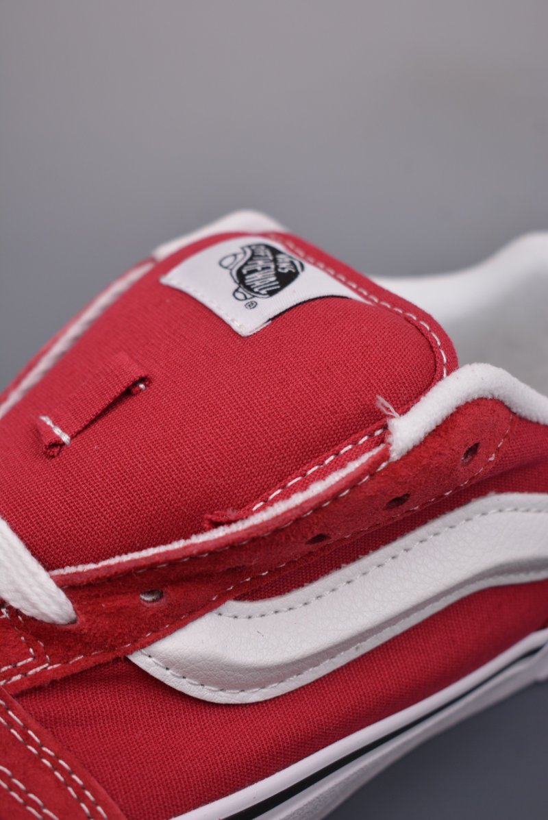 Vans Knu Skool Logo 'Burgundy / White' view