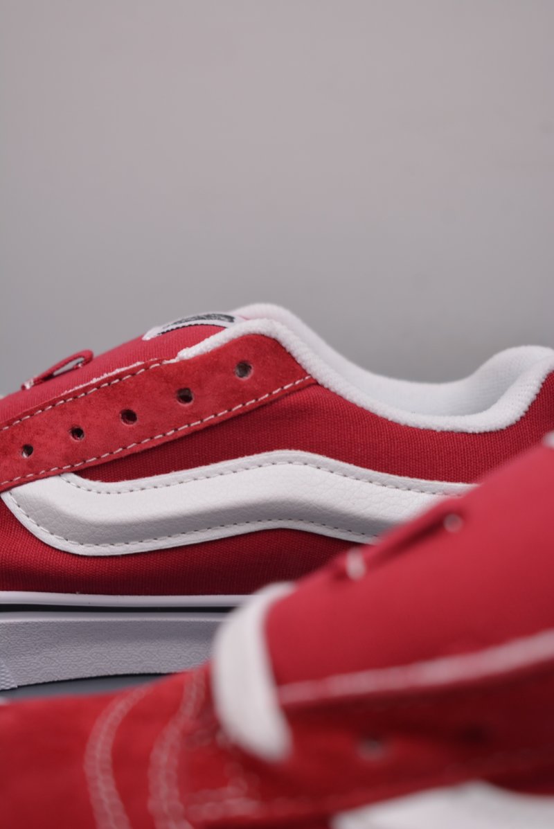 Vans Knu Skool Logo 'Burgundy / White' view