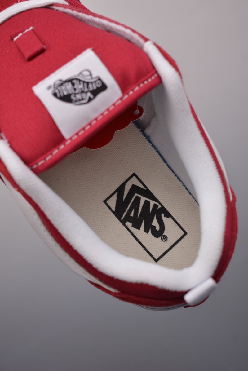 Vans Knu Skool Logo 'Burgundy / White' view