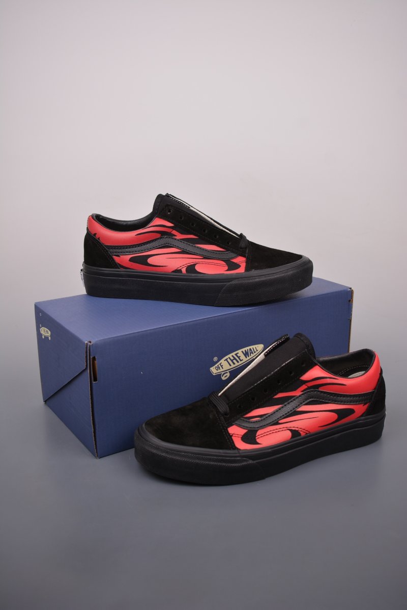 Vans Old Skool 'Black / Red Flame' view