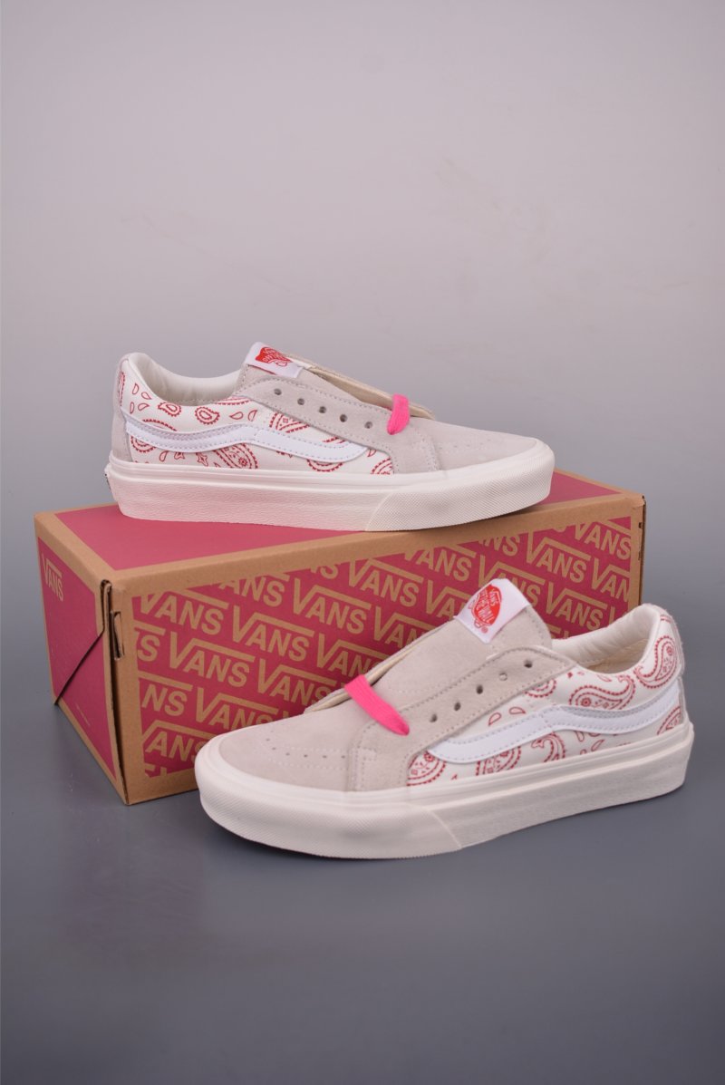 Vans Sk8-Low 'White / Pink' view