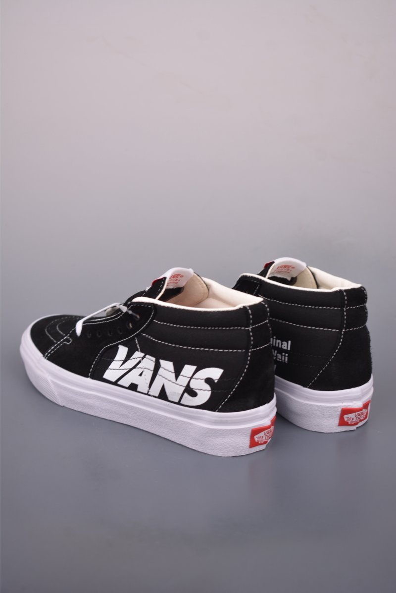 Vans Sk8-Mid 'Black / White Logo' view