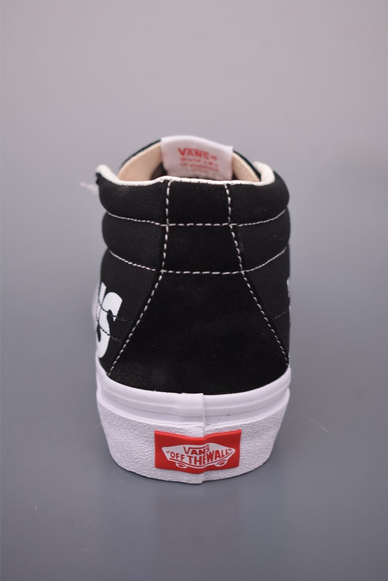 Vans Sk8-Mid 'Black / White Logo' view