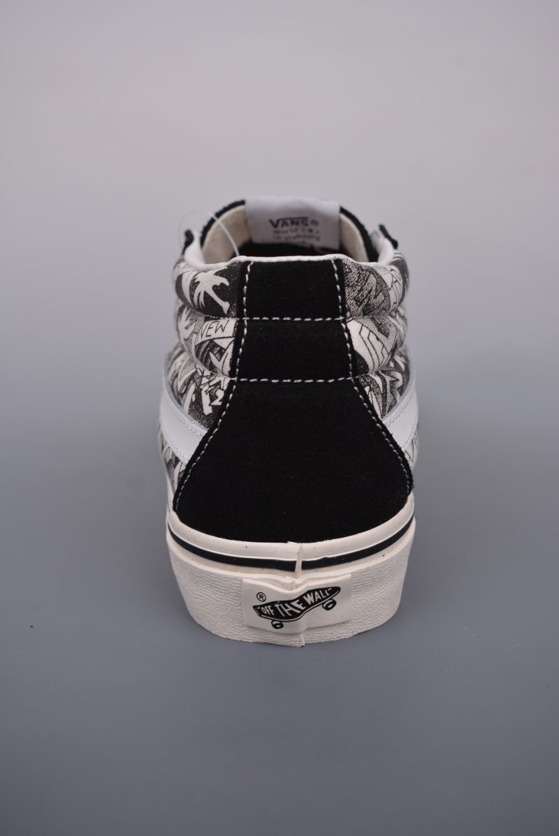 Vans Sk8-Mid 'SNS' 'Black / White Graffiti' view