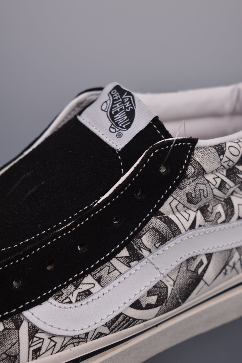 Vans Sk8-Mid 'SNS' 'Black / White Graffiti' view