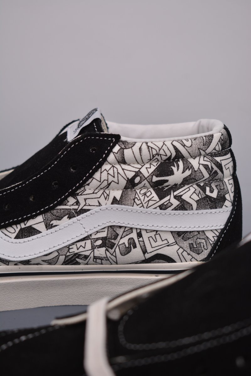 Vans Sk8-Mid 'SNS' 'Black / White Graffiti' view