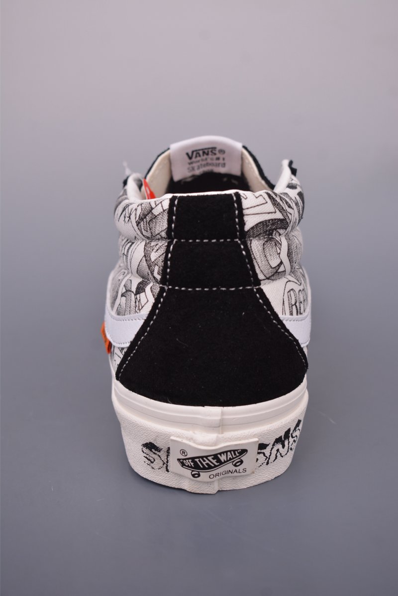 Vans Sk8-Mid 'SNS' 'Black / White Graffiti' view