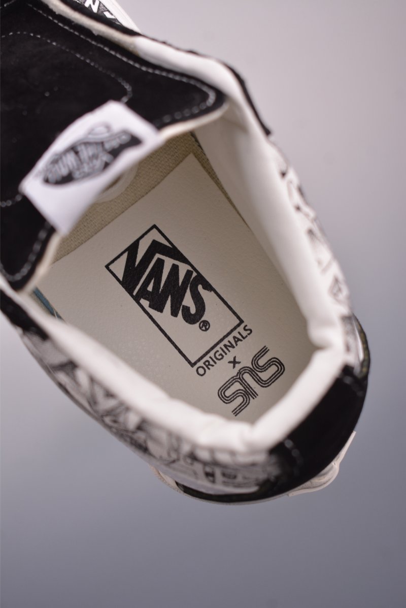 Vans Sk8-Mid 'SNS' 'Black / White Graffiti' view