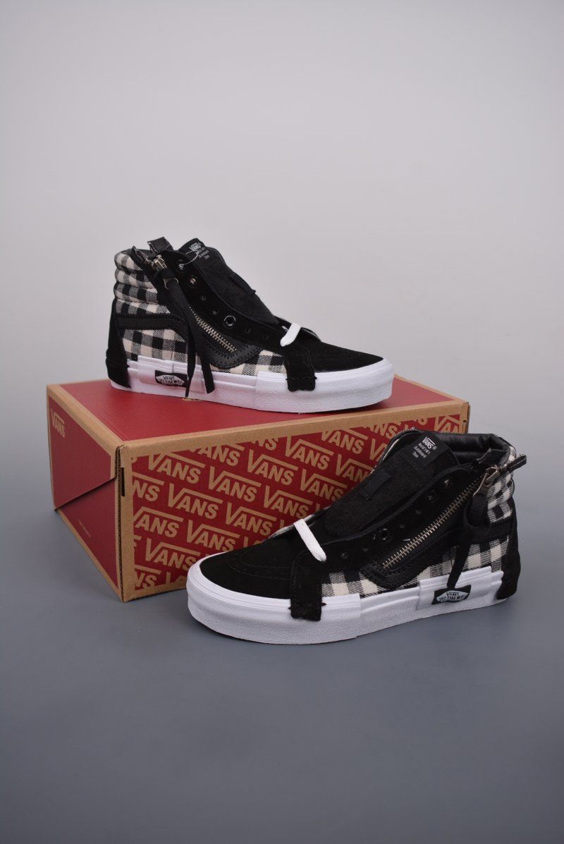 Vans Vault Sk8-Hi Cap LX 'Black / White / Blue' view