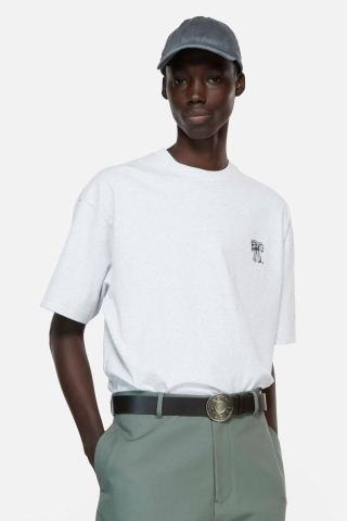 Loewe x On Embroidered Logo Oversized Tee - White view 3