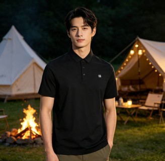 Loewe Embroidered Logo Short-Sleeve Polo - Black view 2